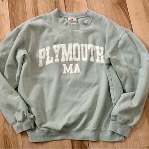 Soft as a grape, Plymouth MA sweatshirt - Seafoam green
